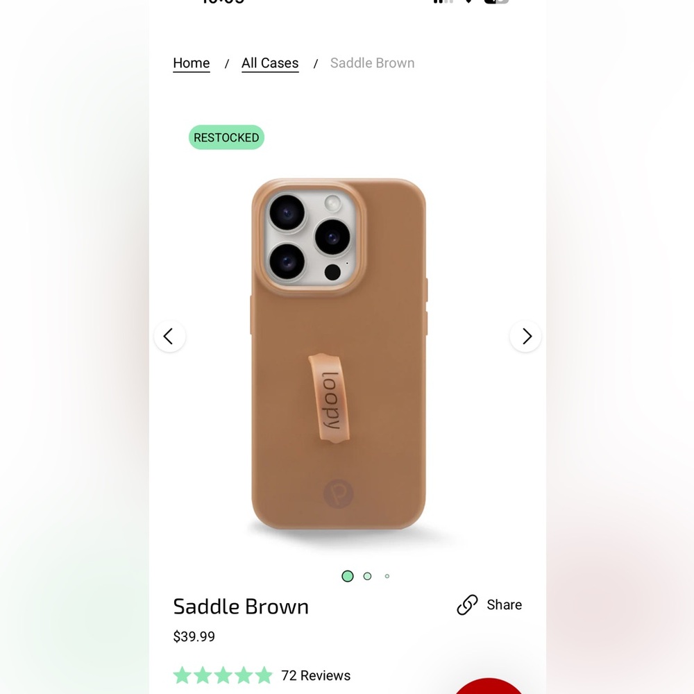 Saddle brown Loopy Case iPhone 15 Pro